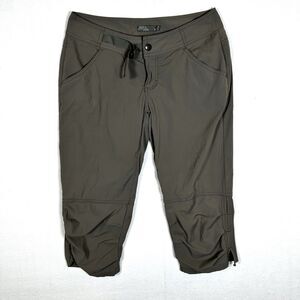 Prana Jasmine Knickers Cropped Capri Pants Army Green Size 4